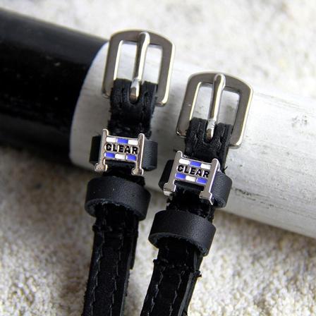 Clear Round Blue Spur Straps