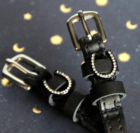 Horse Shoes Silver Bling Spur Strap