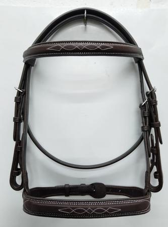 Sugarbrook Fancy Stitched Wide Noseband Bridle BROWN