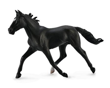 Black Standardbred Pacer Stallion Miniature