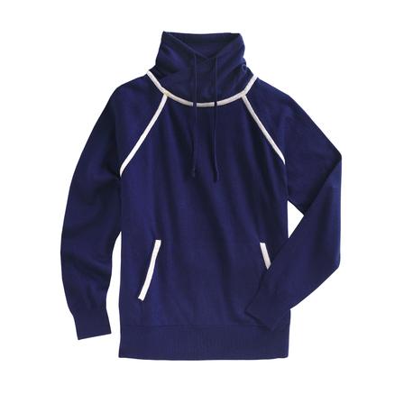 “Charlize” Funnel Neck Sweater NAVY