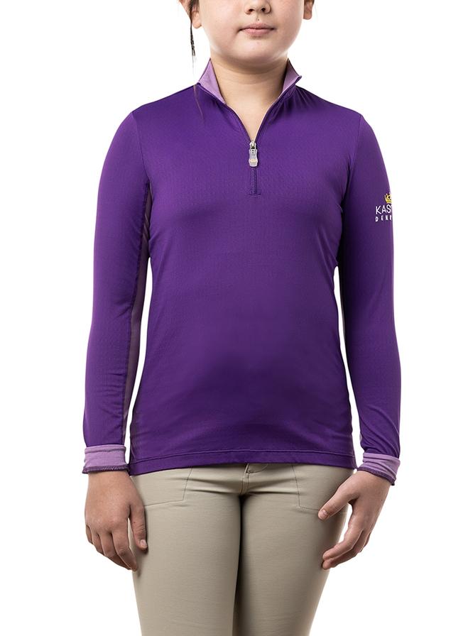 Long Sleeve Purple With Light Purple Trim - Youth