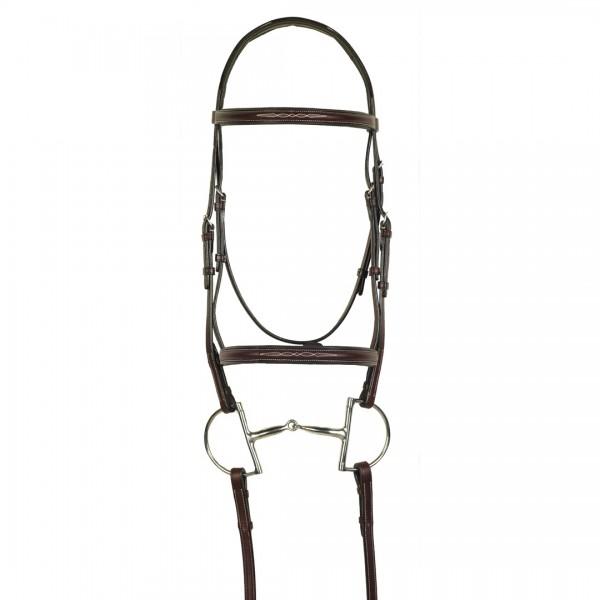 Fancy Raised Padded Bridle With Fancy Lace Reins