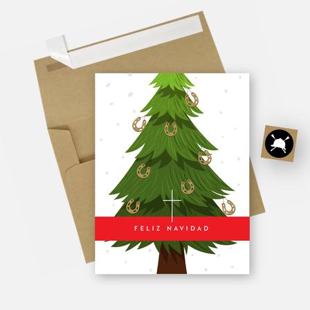 Merry Christmas Ornament Card FELIZ_NAVIDAD