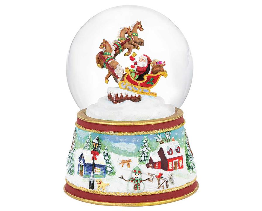 Santa's Sleigh | Musical Snow Globe