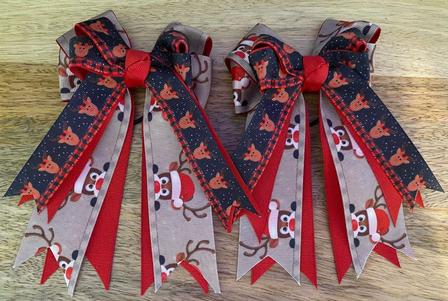 Horse Show Bows, Christmas Reindeer