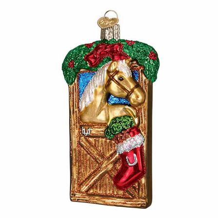 Glass Ornament - Horse Stall Door
