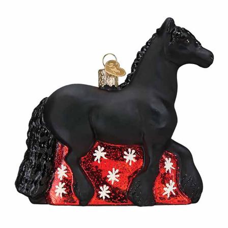 Glass Friesian Ornament
