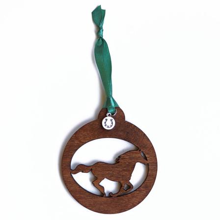 Wooden Galloping Horse Ornament