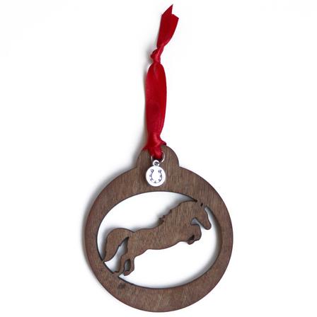 Wooden Jumping Horse Ornament