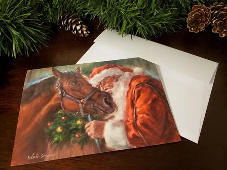 Santa's Kiss Holiday Card