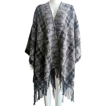 Snaffle Bits Plaid Poncho