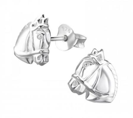 Sterling Silver Horse Head Earring Studs