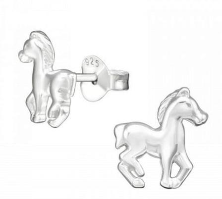 Sterling Silver Horse Earring Studs