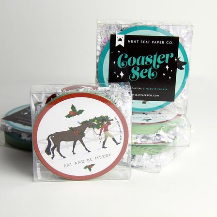 Holiday Equestrian Coaster Set