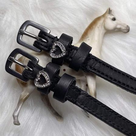 Silver Heart with Bling Spur Straps