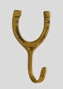 Brass Horseshoe Hook - Single