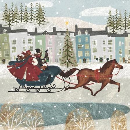 Kensington Sleigh Beverage Napkins