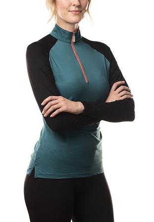 Teal with Black Raglan Sleeves