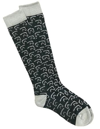 Bamboo Tall Boot Socks HORSES