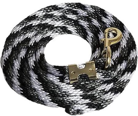 Poly Lead Rope with Bolt Snap BLK/GREY/WHT