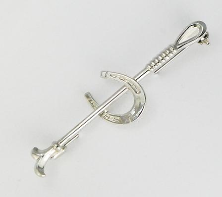 Horseshoe and Crop Stock Pin