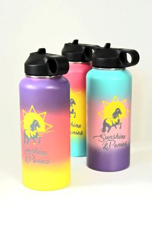 Sunshine and Ponies Water Bottle