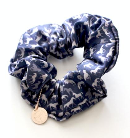 Horse Girl Scrunchie NAVY