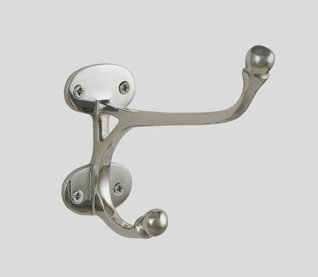 Small Brass Harness Hook - Chrome