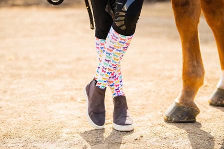 Patchwork Pony Pair & A Spare Boot Sock