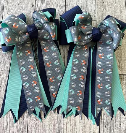 Fox Ribbon Pony Rider Show Bows