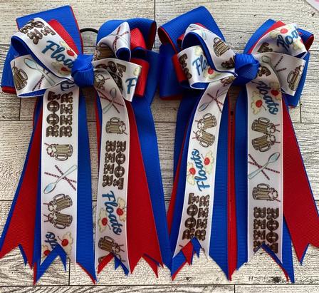 Red White and Root Beer Show Bows