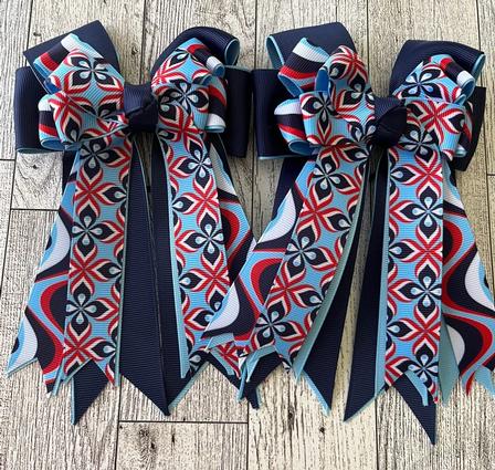 Red, White and Navy Designs Show Bows