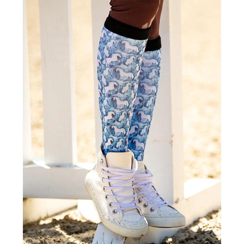 High Horse Blue Pair & A Spare Boot Sock