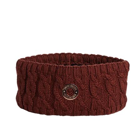 Serah Ladies Cable Knit Headband BROWN_HOT_CHOCOLATE