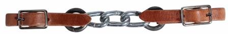 Heavy 3 Link Curb Strap - Harness Leather