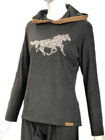 Rider Lounge Hoodie Running Horses