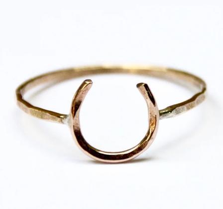 Lucky Horseshoe Ring - Gold YELLOW_GOLD_FILL