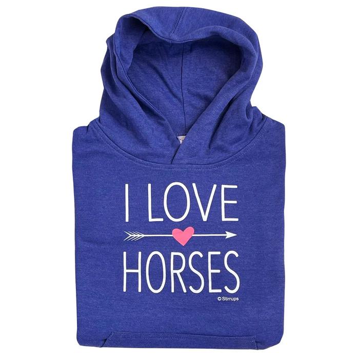 I Love Horses Hoodie - Youth
