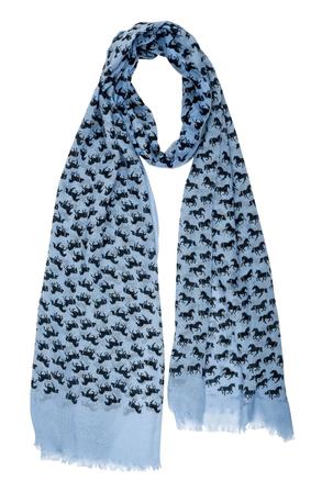 Lila Horse Silhouettes Scarf CHAMBRAY