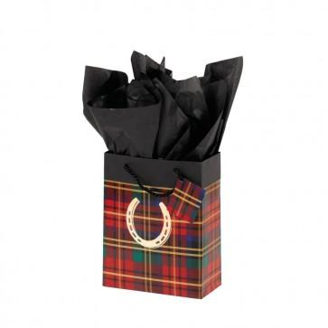 Festive Plaid Gift Bag - Small