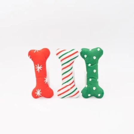 3 Pack Holiday Patterned Bones - Medium