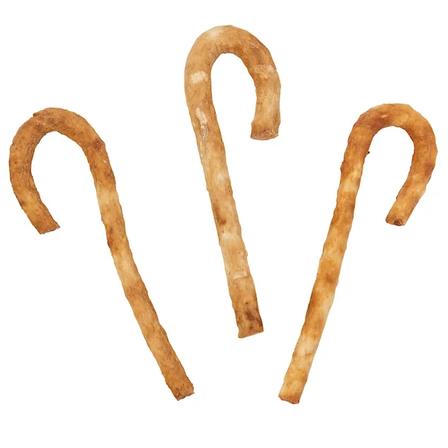 Nothin' To Hide Mini Candy Cane Rawhide - Beef 6 Pack