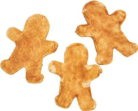 Nothin' To Hide Mini Gingerbread Man Rawhide - Chicken 4 Pack