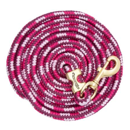 Poly Lead Rope with Brass Snap - 10' BURG/PINK/RASP