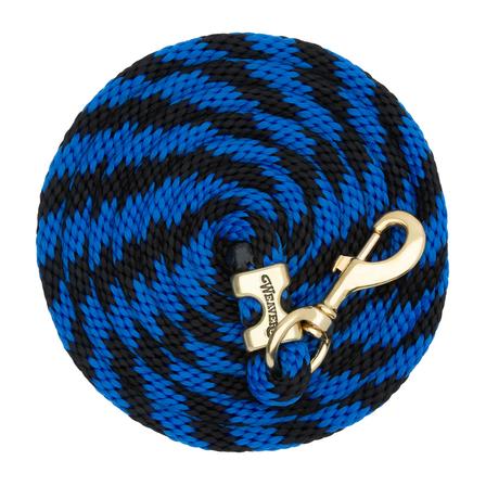 Poly Lead Rope with Brass Snap - 10' CORNFLOWER/BLACK