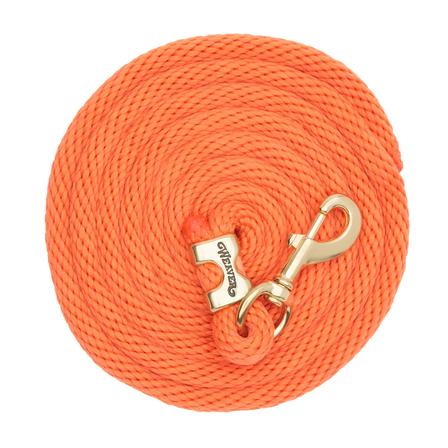 Poly Lead Rope with Brass Snap - 10' ORANGE
