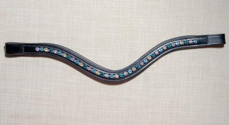 Curved Crystal Browband - Paradise
