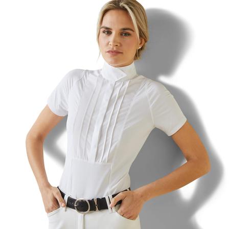 Luxe Short Sleeve Show Shirt WHITE