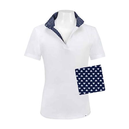 Sadie Jr. 37.5 Short Sleeved Show Shirt NAVY_HEARTS